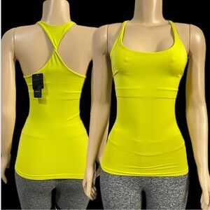 Bebe The new Racerback Scoop Neck Twist back tank top lime small